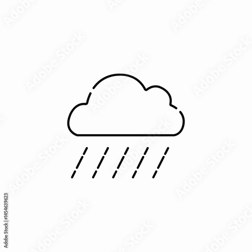cloud raining icon sign vector
