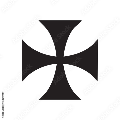 Silhouette of Iron Cross Vector Design Element Decoration Concept