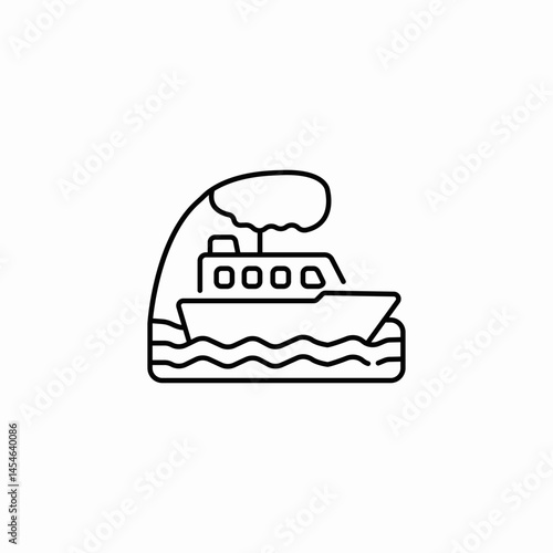 cruise ship icon sign vector