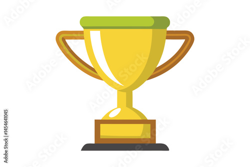 Trophy cup on white background