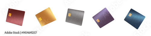 Electronic bank card concept. plastic bankcard with chip for credit, debit, loan, cashback, online