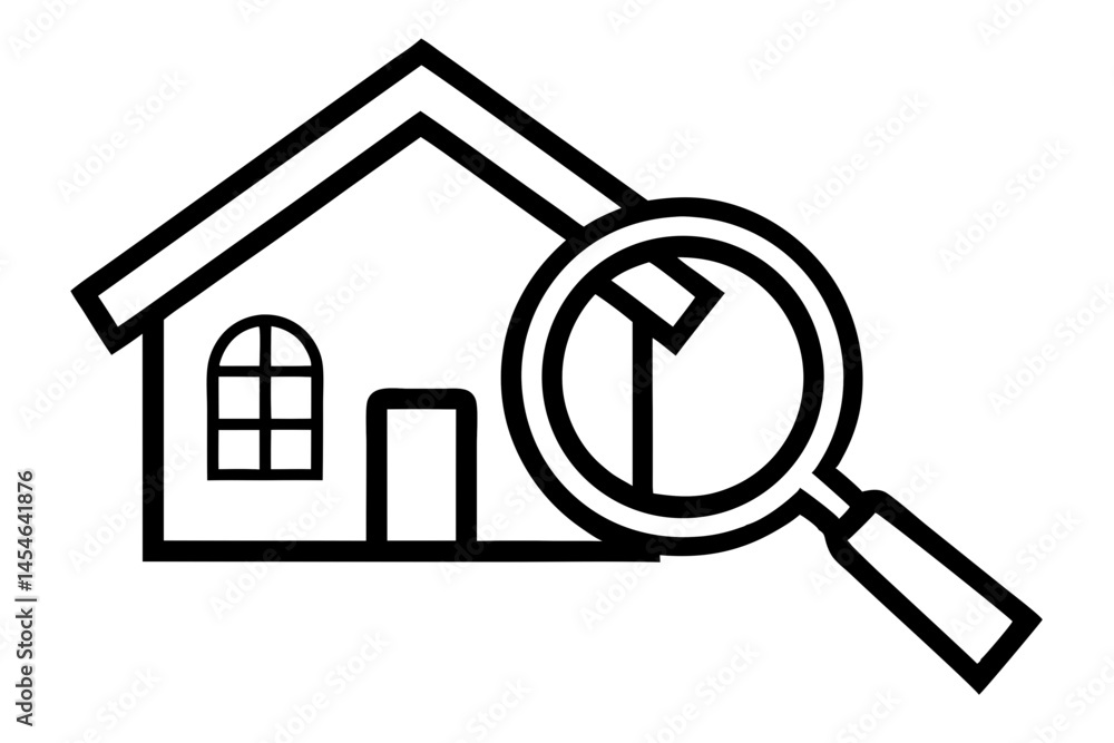House Searching silhouette vector illustration House Searching silhouette vector illustration
