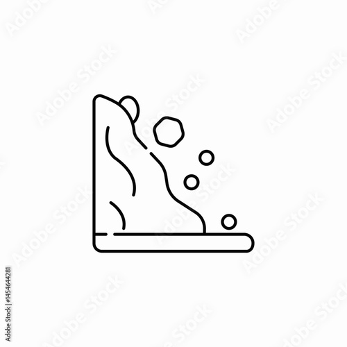 landslide landscape icon sign vector