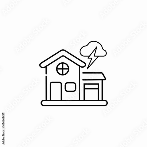 lightning strike icon sign vector