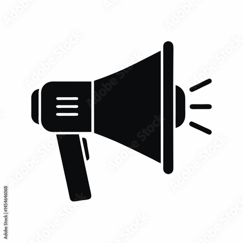 Megaphone icon silhouette vector illustration