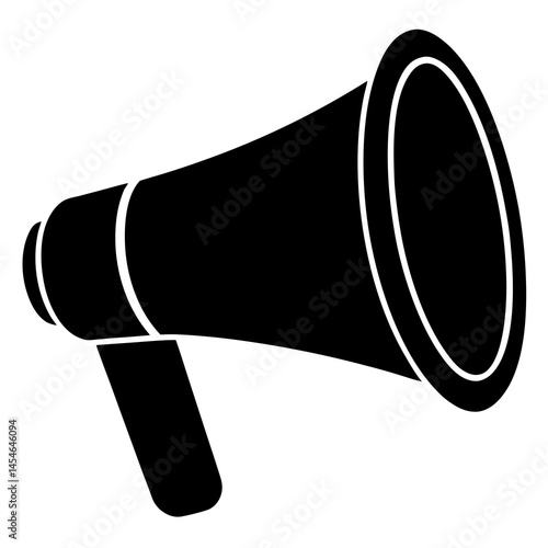 Megaphone silhouette vector illustration