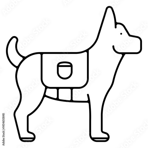 Icones pictogramme symbole chien militaire