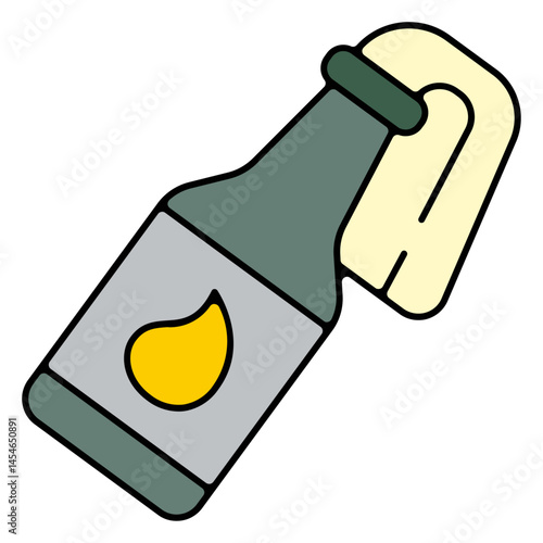 Icones pictogramme symbole cockail molotof