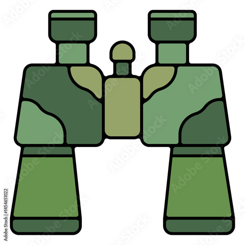 Icones pictogramme symbole jumelle militaire