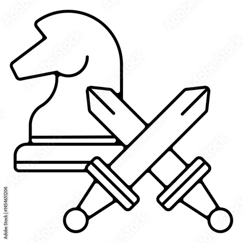 Icones pictogramme symbole stratégie echec militaire