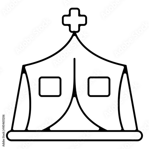 Icones pictogramme symbole tente medical