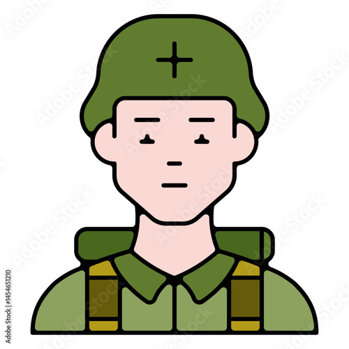Icones pictogramme symbole soldat armée