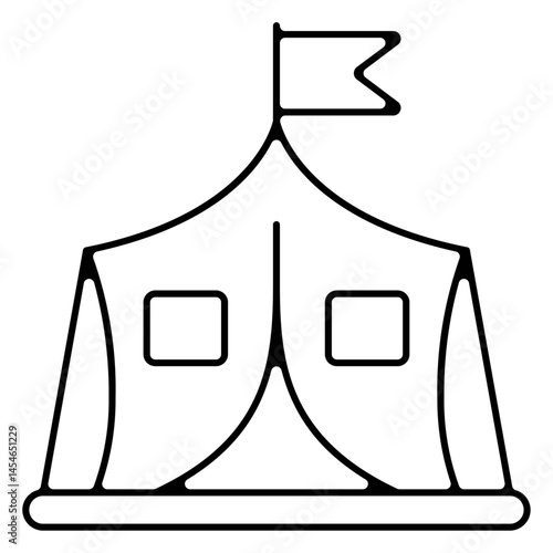 Icones pictogramme symbole tente