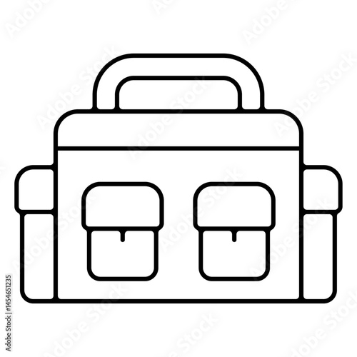 Icones pictogramme symbole sac militaire