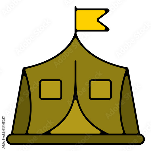 Icones pictogramme symbole tente