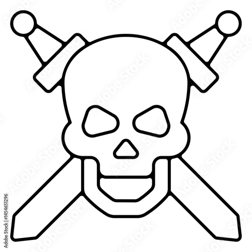 Icones pictogramme symbole tete de mort