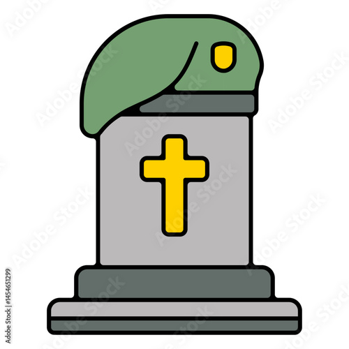 Icones pictogramme symbole tombe militaire