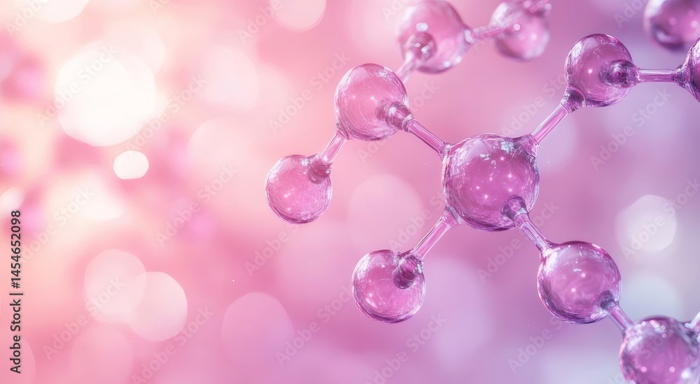 ピンクと紫の光沢のある分子構造の抽象的な背景デザイン ピンクと紫の光沢のある分子構造の抽象的な背景デザイン