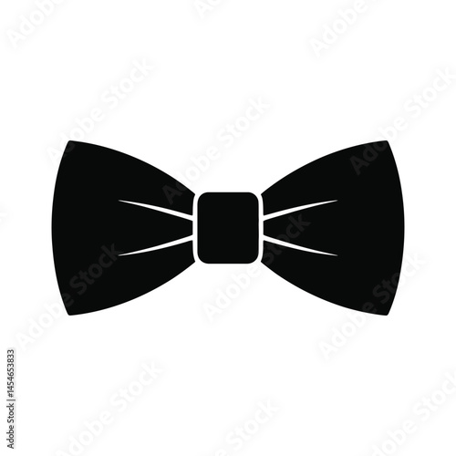 Bow Tie Silhouette Vector Icon Illustration