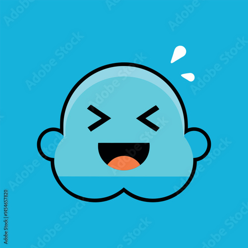 Boo Fail yikes reaction emotes icon element colors design smiley face on blue background