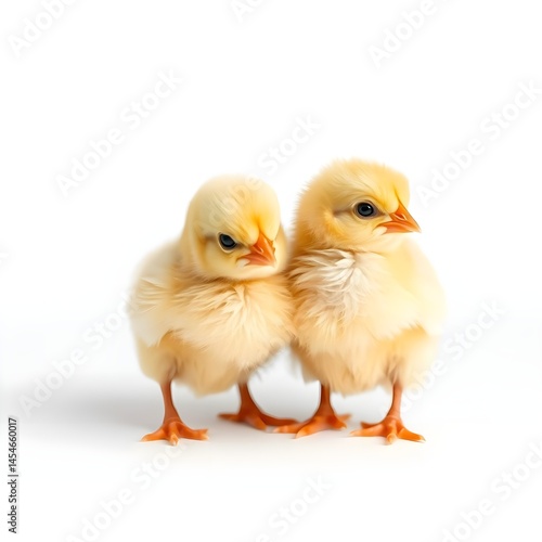 baby chicken on white background