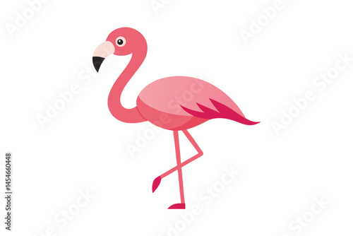 pink flaming vector illustration isolated on white background 