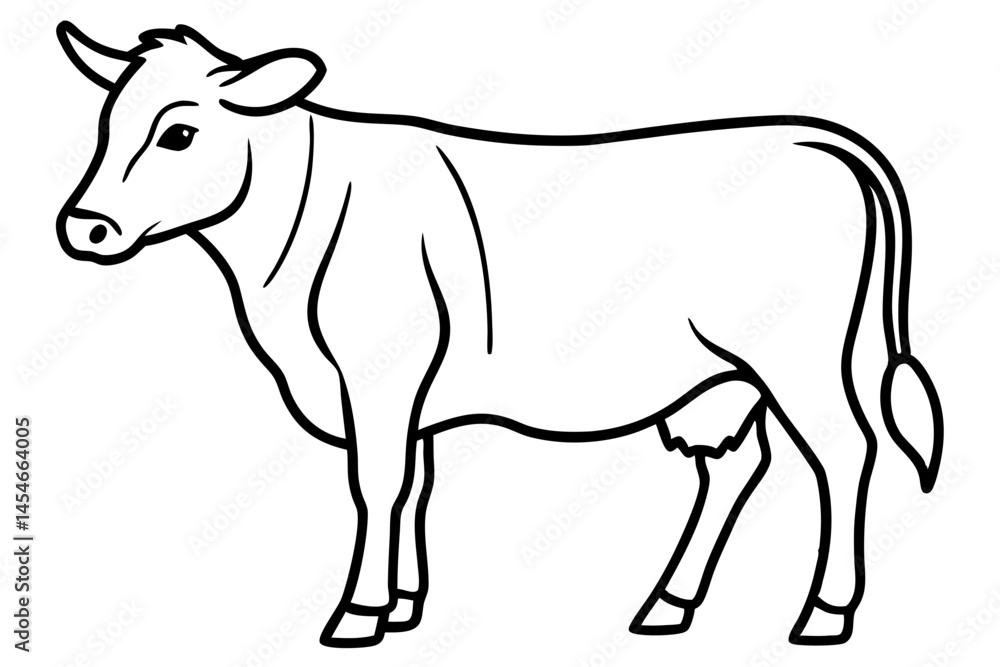 Minimal Black Line Art of a Cow – Clean Vector for Agriculture and Farm Designs
Minimal Black Line Art of a Cow – Clean Vector for Agriculture and Farm Designs