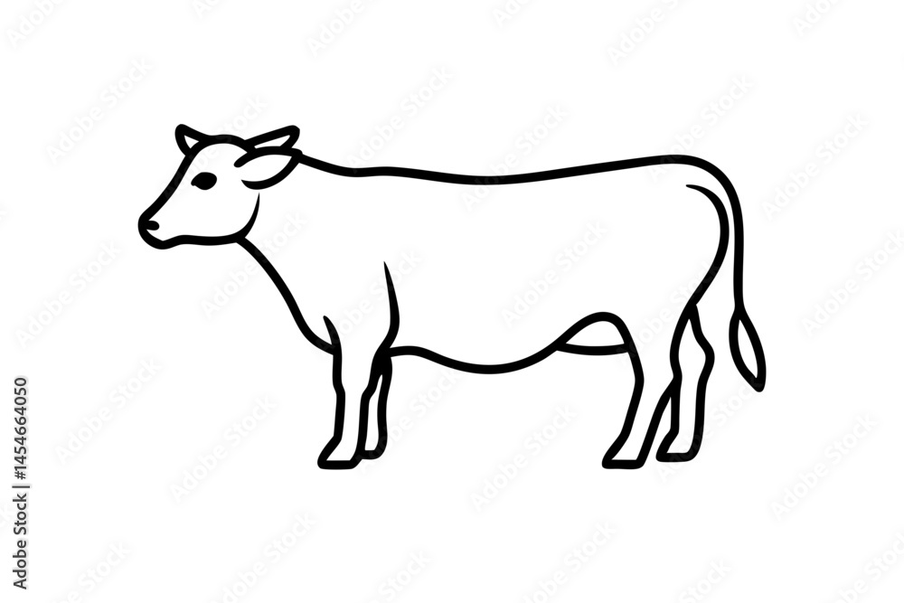 Minimal Black Line Art of a Cow – Clean Vector for Agriculture and Farm Designs
Minimal Black Line Art of a Cow – Clean Vector for Agriculture and Farm Designs