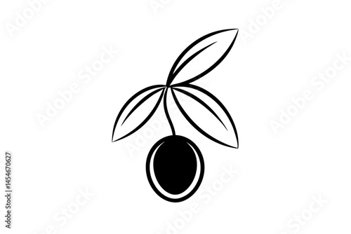 Olive icon silhouette vector illustration