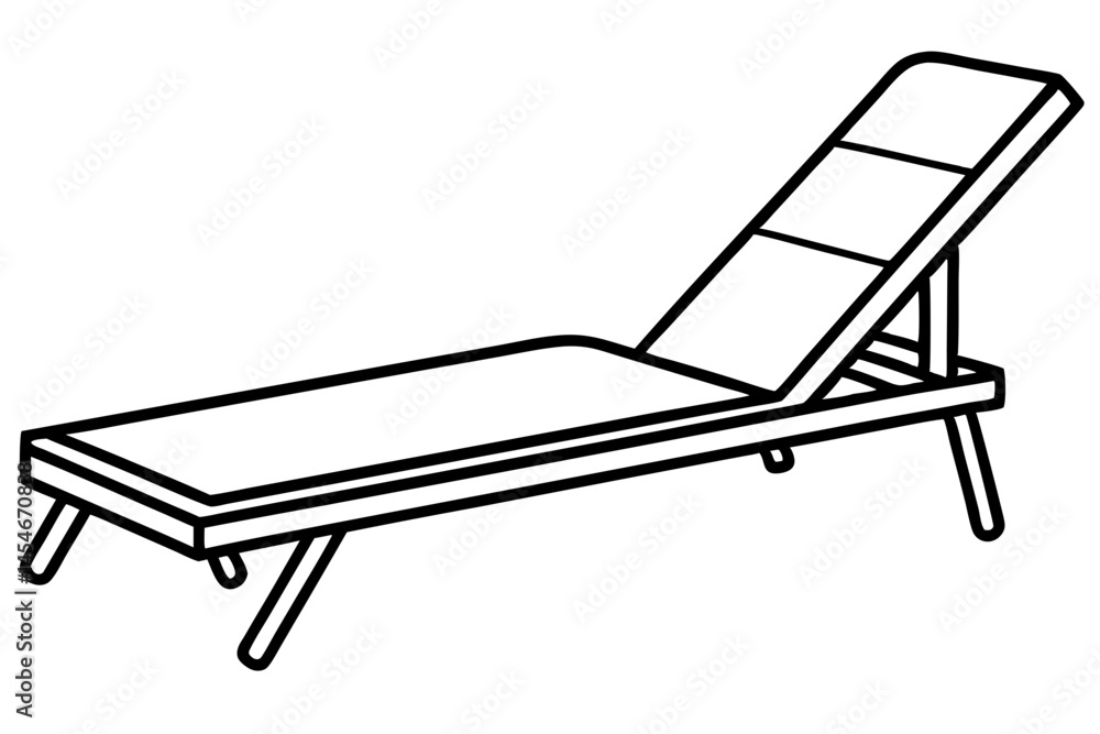 Simple Line Art of Reclining Sunbed – Minimal Summer and Beach Icon
Simple Line Art of Reclining Sunbed – Minimal Summer and Beach Icon