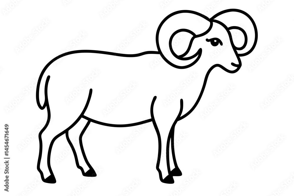 Stylized Line Art of Ram – Minimal Aries Zodiac Illustration
Stylized Line Art of Ram – Minimal Aries Zodiac Illustration