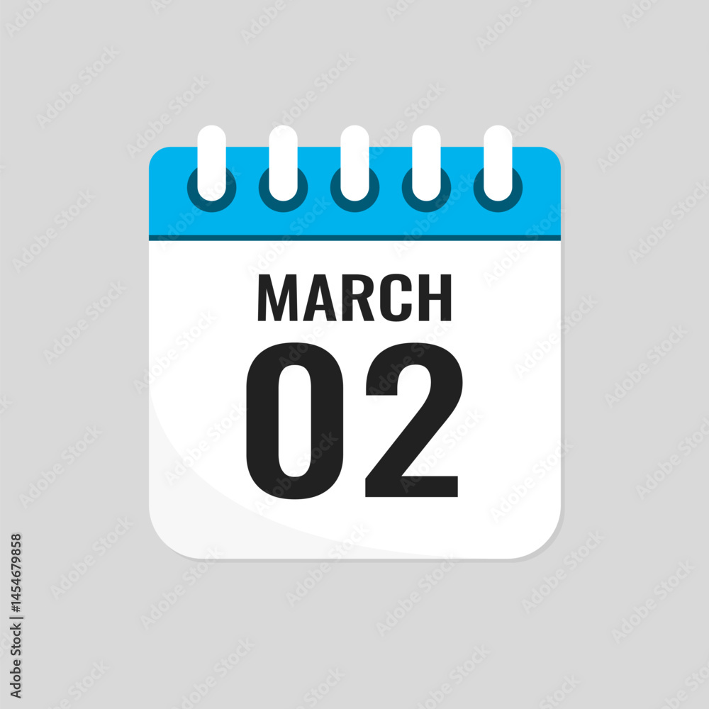 Icon page calendar day - 2 March Icon page calendar day - 2 March