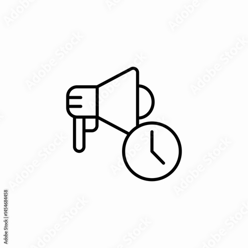 announcement timer icon sign vector