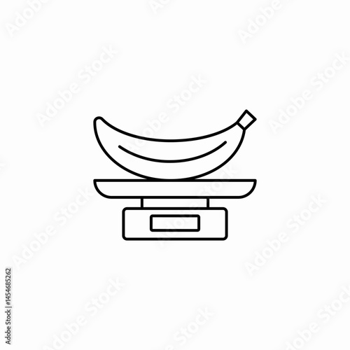 banana weight icon sign vector