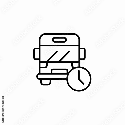bus schedule icon sign vector