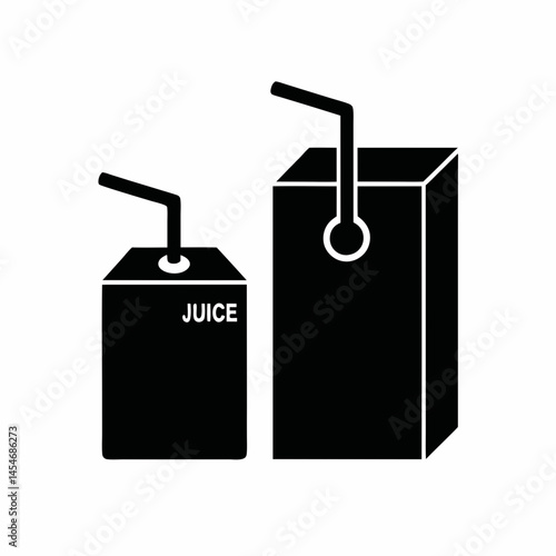 juice carton icon silhouette vector illustration