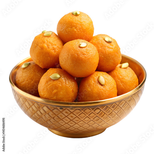 Sweet laddus in a golden bowl, Diwali style traditional sweetspani puri, pav bhaji,vada pav, 



