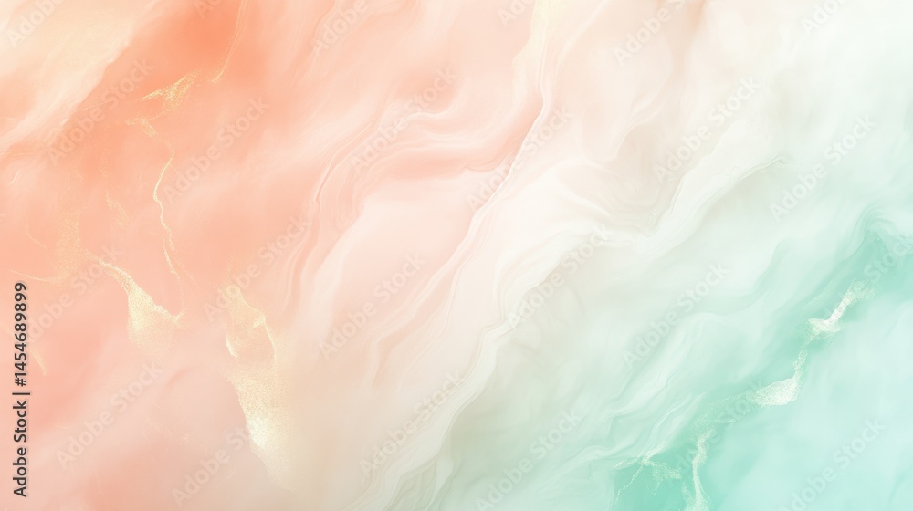 Fototapeta premium Elegant pastel abstract background with marble textures and subtle gold veins, perfect for luxury branding or minimalist design.