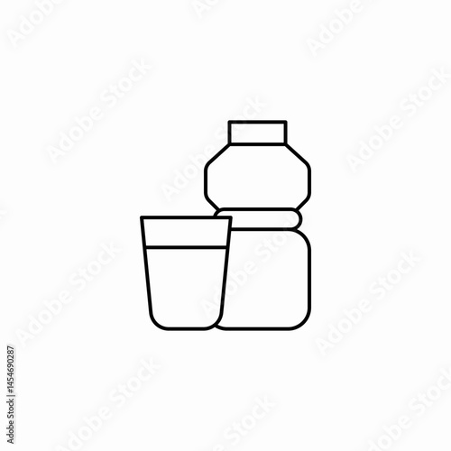 glass bottle icon sign vector