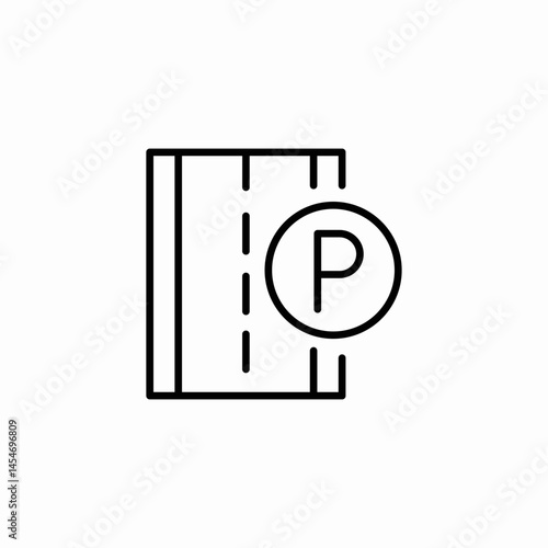 parking lines icon sign vector