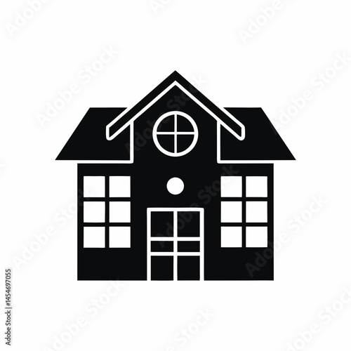 Fotografía House icon silhouette vector illustration