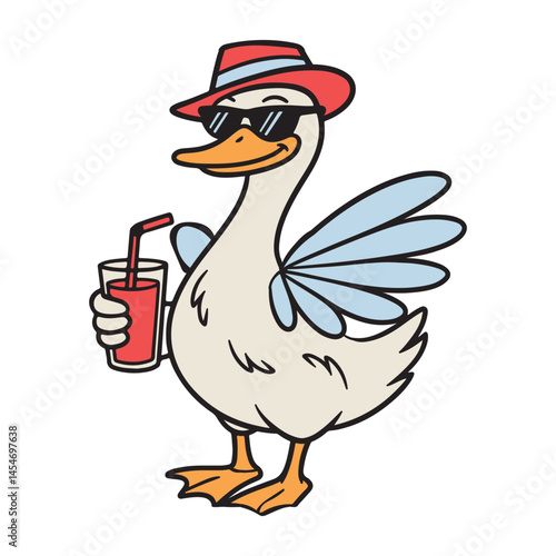 4th Goose EPS, Red White Boozy Vector, This Goose is Loose svg, , Fourth of July png, Patriotic Shirt Design.