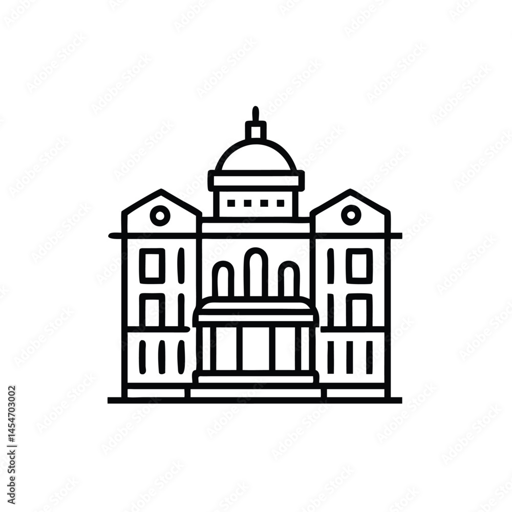 Obraz premium vector illustration of a church