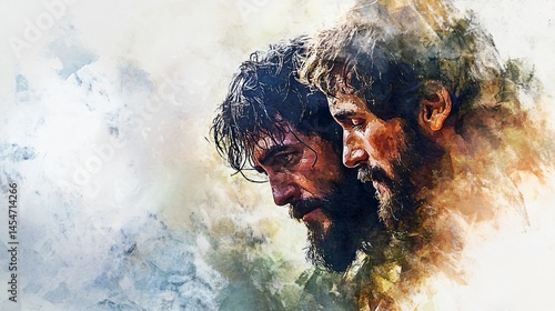 Peter's Confession of Christ Proclamation Image for Stock Photos
