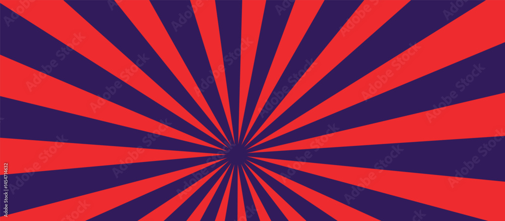 Fototapeta premium red and blue sunburst background