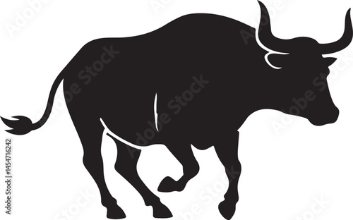 Strong Bull Silhouette | Bold Vector Illustration for Logos & Branding