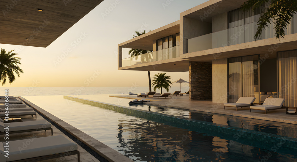 Fototapeta premium luxury resort with an infinity pool