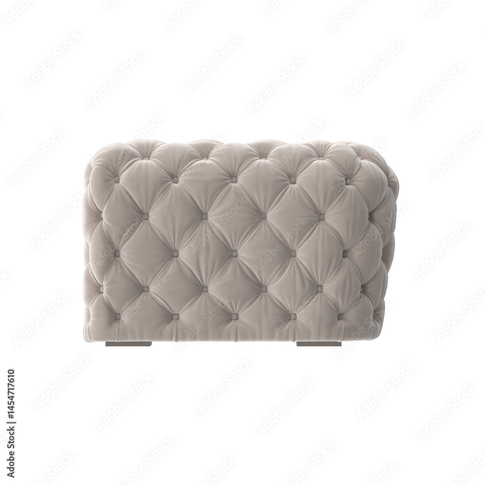 Fototapeta premium Tufted Velvet Chesterfield Sofa Side View Isolated