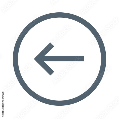 Left arrow in bold circle icon in minimal flat style Free Download Left arrow in bold circle icon in minimal flat style - GFXLoad