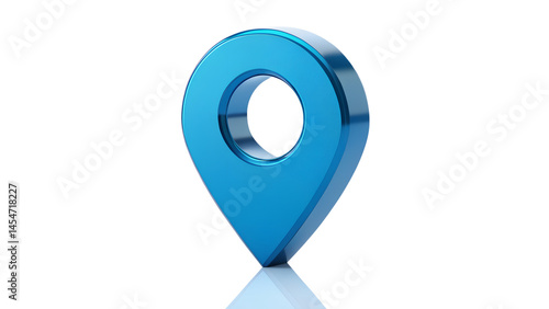 blue 3d balloon isolated